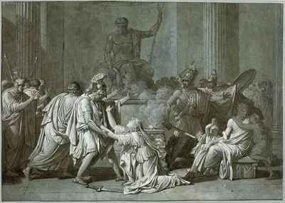 Cléombrote and Léonidas by Франсуа Ксавье Фабр, c. 1795 — digital art print download