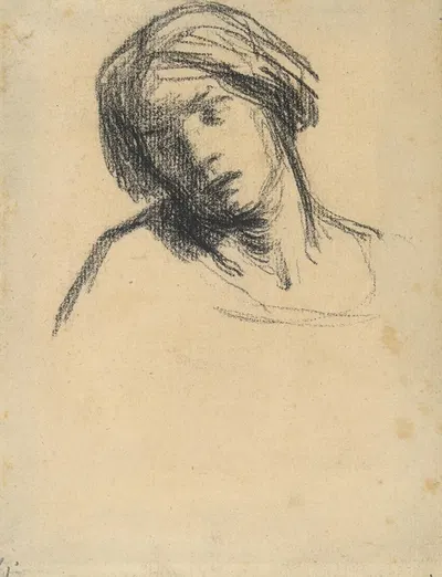 Study of a Head by Жан-Франсуа Миле — digital art print download