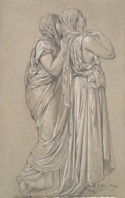 Study for Invocation to the Goddess Hygeia by Louis-Héctor Leroux, 1862 — digital art print download