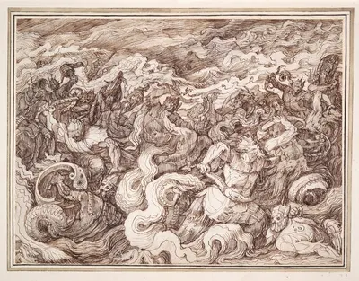 Battle of the Tritons by Master of the Egmont Albums — digital art print download