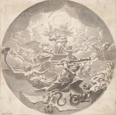 Allegory of the Protection of Art by Михиел Ван Муссхер — digital art print download