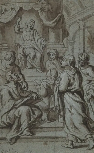 Christ Among the Doctors by Peter van Lint — digital art print download