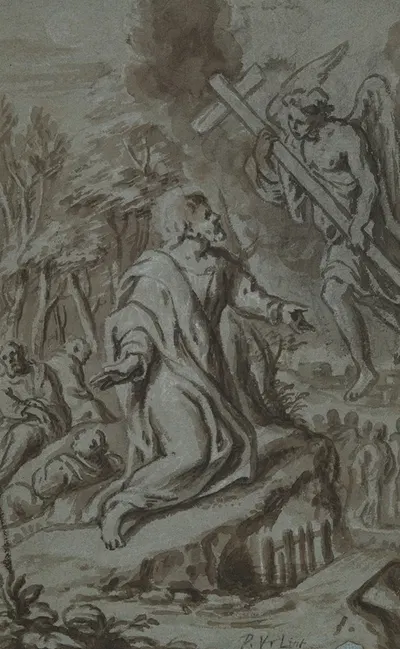 Christ in Gethsemane by Петер ван Линт — digital art print download