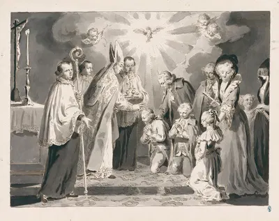 Confirmation from The Seven Sacraments by Pietro Antonio Novelli, 1769 — digital art print download