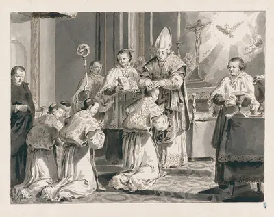 Ordination from The Seven Sacraments by Pietro Antonio Novelli, 1769 — digital art print download