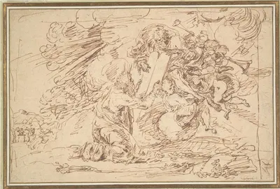 Moses Receiving the Tablets of the Law by Raymond Lafage — digital art print download