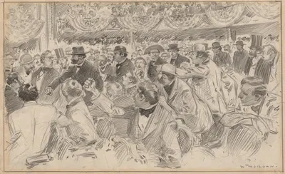 Election Convention, for illustration in Century magazine by Wallace Morgan — digital art print download