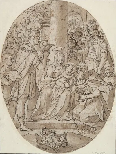 Adoration of the Magi by Adam van Noort — digital art print download