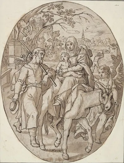 Flight into Egypt by Adam van Noort — digital art print download
