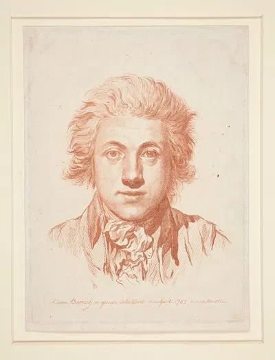 Self-portrait by Adam von Bartsch, 1785 — digital art print download