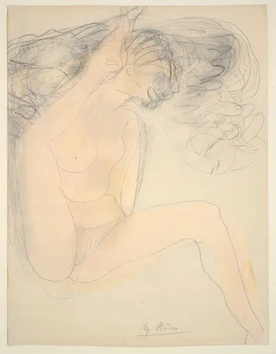 Nude – heel on ear by Огюст Роден — digital art print download