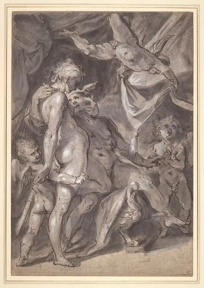 Venus and Mercury by Bartholomaeus Spranger — digital art print download