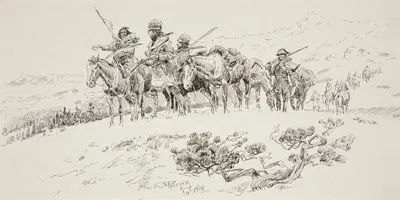 Lewis and Clark by Шарль Марион Рассел, 1918 — digital art print download