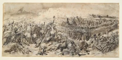 Battle Scene by Денис Огюст Мари Раффе — digital art print download