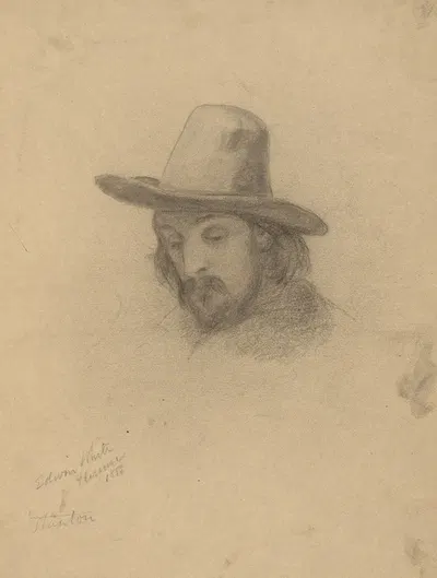 Edward Winslow, sketch for Signing of the Compact in the Cabin of the Mayflower by Эдвин Уайт — digital art print download