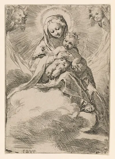 Virgin and Child in the Clouds by Federico Barocci — digital art print download