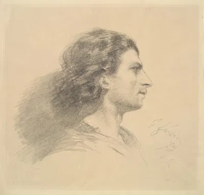 Head of a Man by Félicien Rops, 1873 — digital art print download