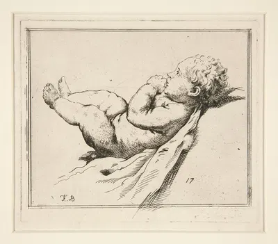 Naked Infant by Франческо Бартолоззи, 1791 — digital art print download