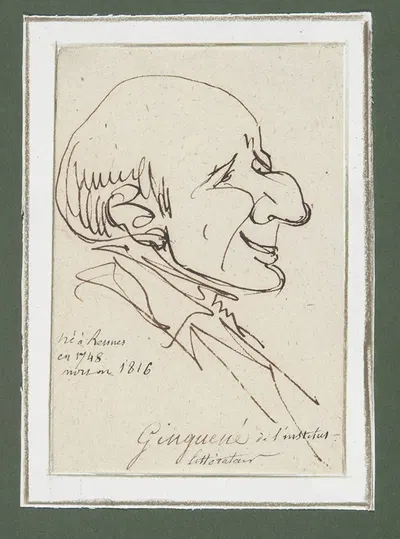 Caricature of Pierre-Louis Ginguene by Франсуа-Анри Винсент — digital art print download