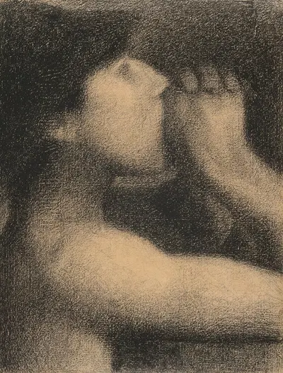 L’écho (Echo), study for Une baignade, Asnières (Bathers at Asnières) by Жорж Сёра — digital art print download