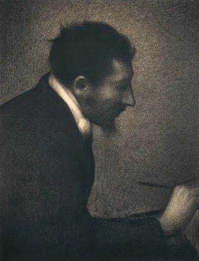 Portrait of Edmond François Aman-Jean by Жорж Сёра — digital art print download