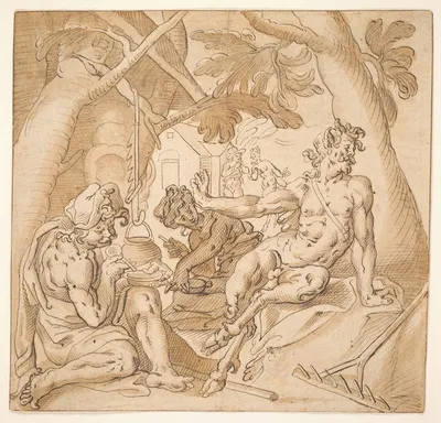 The Satyr and the Peasant by Gerrit Pietersz — digital art print download
