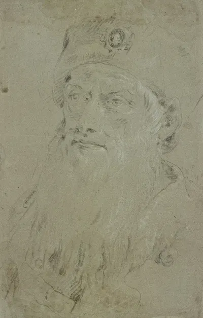 Head of a Bearded Oriental by Джованни Доменико Тьеполо, 1752 — digital art print download