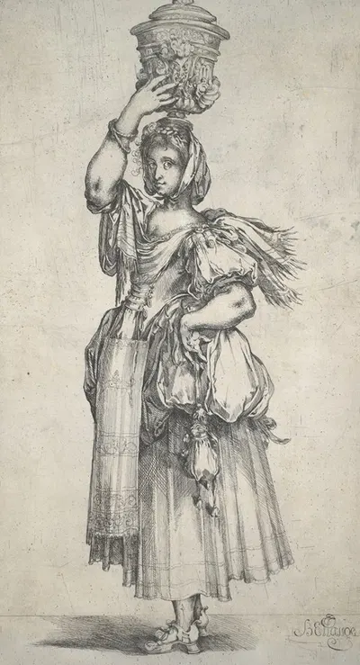 Jardinière au vase by Jacques Bellange — digital art print download
