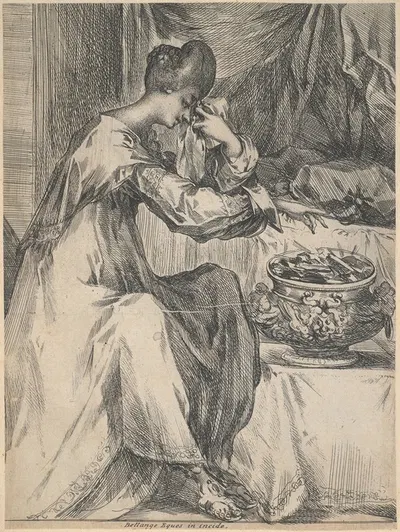 Woman at the Brazier by Jacques Bellange — digital art print download