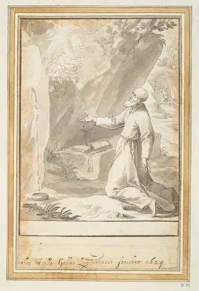 Saint Philip praying by Жак Стелла, 1629 — digital art print download