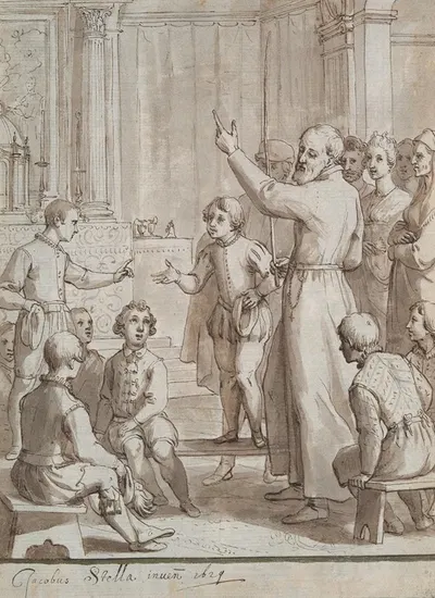 St. Philip as a tutor by Жак Стелла, 1629 — digital art print download
