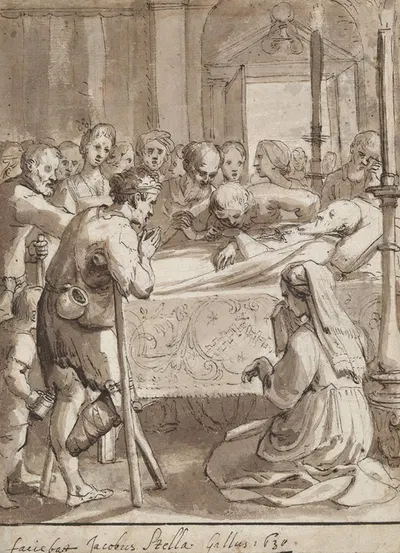 St. Philip visiting a hospital by Жак Стелла, 1630 — digital art print download