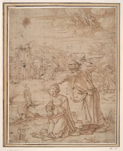 Beheading of St. Barbara by Jan Swart van Groningen — digital art print download