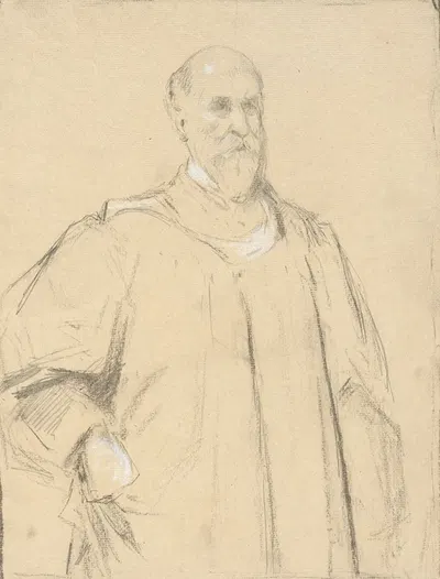 Judge Wayland, study for a painting at Yale by John Ferguson Weir — digital art print download