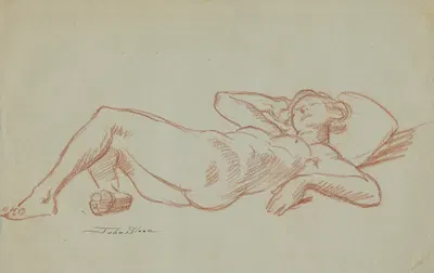 Model Resting by Джон Слоун — digital art print download