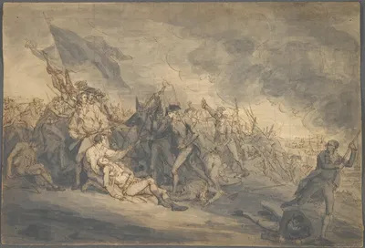 Study for the Death of General Warren at Bunker’s Hill by Джон Трамбулл — digital art print download