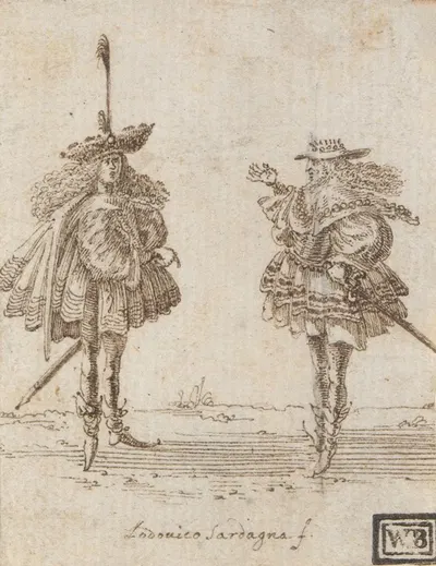 Two Courtiers by Ludovico Sardagna — digital art print download