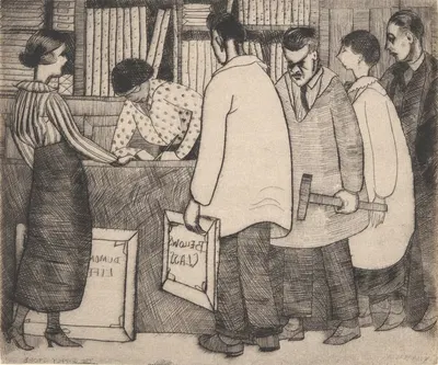 The Supply Store by Peggy Bacon, 1918 — digital art print download