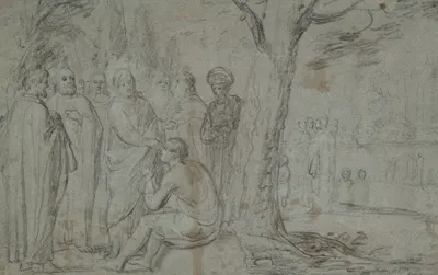 Christ Healing the Blind Man by Питер Франсз. де Греббер — digital art print download