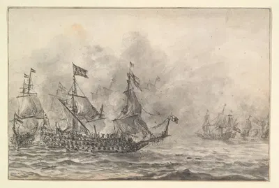 Naval Battle by Рейниер Номс — digital art print download