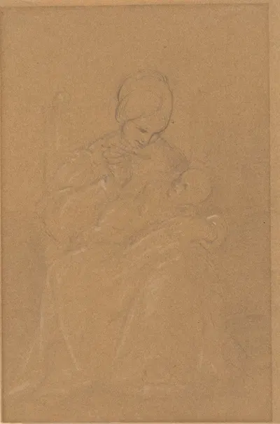 Mother and Child by Роберт Уолтер Уир — digital art print download