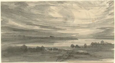 Landscape with Lake by Роберт Уолтер Уир — digital art print download