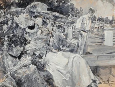 Гребная партия by Альберт Бек Вензелл, 1899 — digital art print download