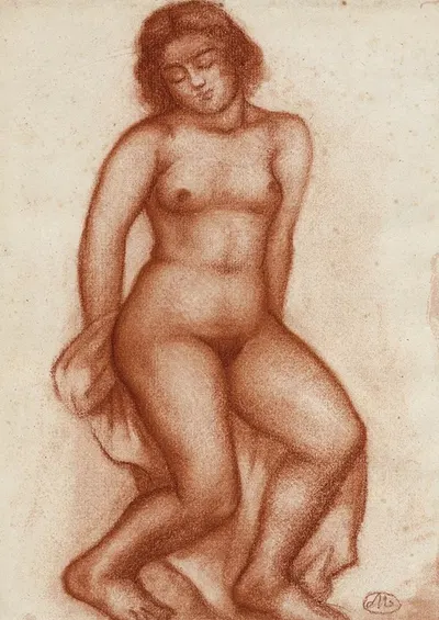 Femme nue assise by Аристида Маййоль — digital art print download