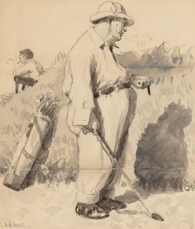 The Golfer by Артур Бурдетт Фрост — digital art print download