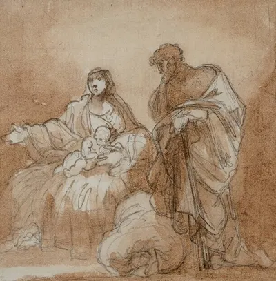 The Holy Family by Доменико Корви — digital art print download