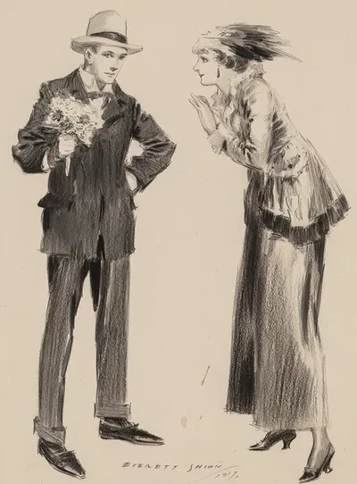 The Measure of a Man by Эверетт Шинн, 1917 — digital art print download