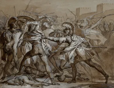 Dispute over the body of Patrocles by Франческо Хайез — digital art print download