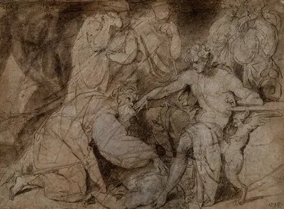 Priam pleading with Achilles for the body of Hector by Gavin Hamilton — digital art print download