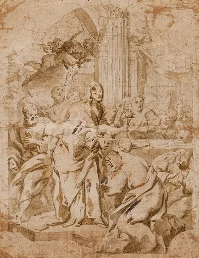 Religious Scene by Girolamo Bonini — digital art print download